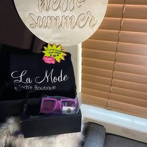 Inspired Burberry shades B motif square sunglasses, oversize frame w/14.9cm/5.9i